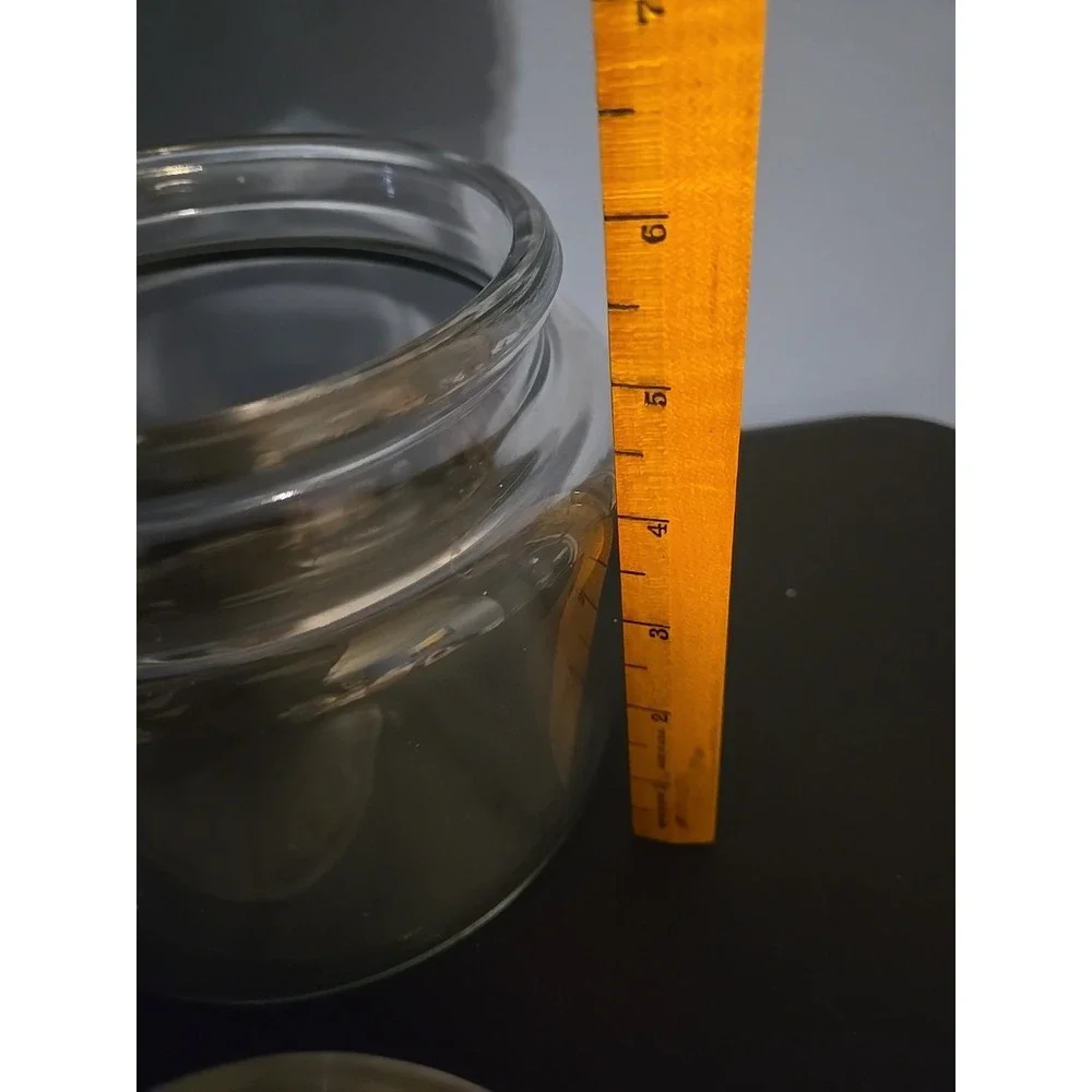 Anchor Hocking Montana Clear Glass Apothecary Jar Canister w/Stainless Steel Lid